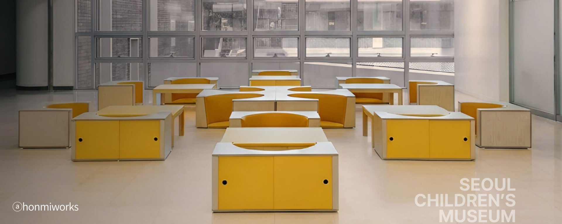 1층 로비전시 부드러운 경계 : 들판과 집의 색을 엮다